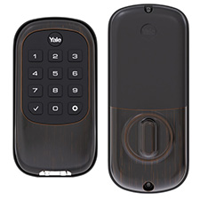 Yale Push Button Z-Wave Deadbolt - Oil Rubbed Bronze 