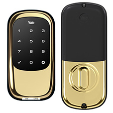 Yale® Touch Screen Z-Wave Deadbolt - Polished Brass 