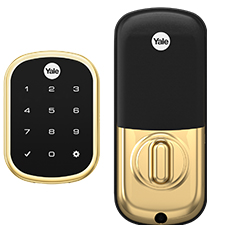 Yale Touch Screen Z-Wave Plus Deadbolt - Polished Brass 