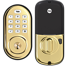 Yale Assure Lock® Push Button Deadbolt - Polished Brass 