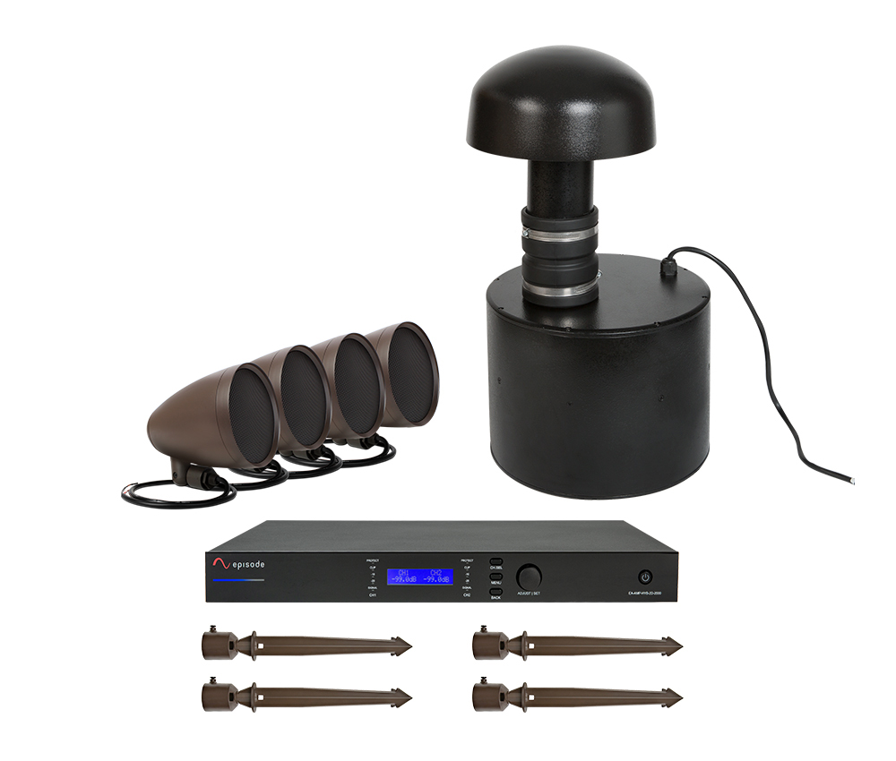 Episode® Landscape Series Kit with 4 4" Satellite Speakers, Amplifier