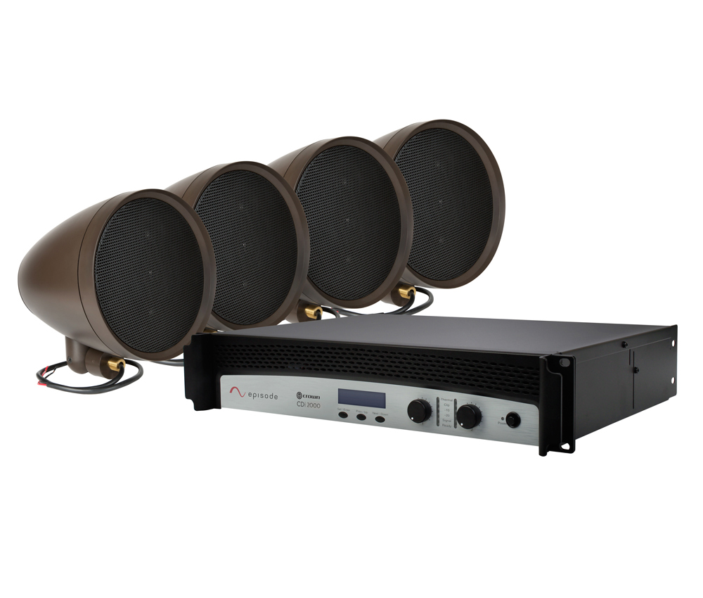 Episode® Landscape Series Speaker Kit with 4 8" Satellite Speakers and 2000 Watt Crown