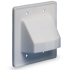 Arlington™ Reversible Low-Voltage Double Gang Entrance Plate - White 