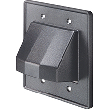 Arlington™ Reversible Low-Voltage Double Gang Entrance Plate - Black 