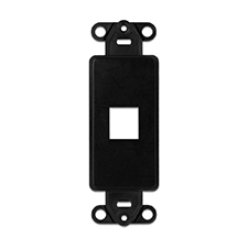 Wirepath™ 1-Port Decorative Strap - Black 