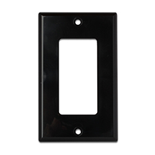 Wirepath™ Decorative Single Gang Wall Plate - Black 