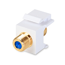 Wirepath™ Gold-plated 3 GHz Bandwidth F-Connector Keystone Insert 