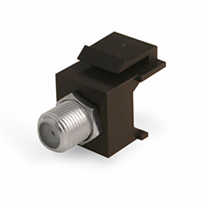 Wirepath™ F-Connector Keystone Jack - Brown 