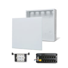 Wirepath™ 14' Enclosure Kit with Flush Metal Door, 1x12 RJ45 Telephone, and 1x8 Video Modules 
