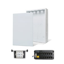 Wirepath™ 20' Enclosure Kit with Flush Metal Door, 1x12 RJ45 Telephone, and 1x8 Video Modules 