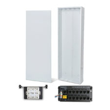 Wirepath™ 40' Enclosure Kit with Flush Metal Door, 1x12 RJ45 Telephone, and 1x8 Video Modules 