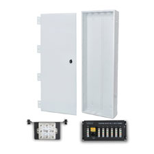 Wirepath™ 40' Enclosure Kit with Hinged Metal Door, 1x6 Telephone, and 1x8 Video Modules 