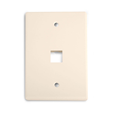 Wirepath™ 1-Port Midi Wall Plate - Light Almond
