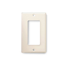 Wirepath™ Midi Decorative Single Gang Wall Plate - Almond 