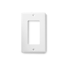 Wirepath™ Midi Decorative Single Gang Wall Plate - White                                                                      