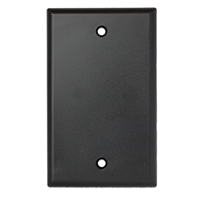 Wirepath™ Blank Standard Wall Plate - Black 