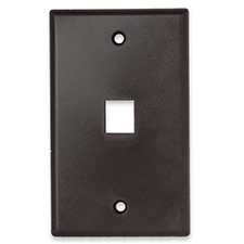 Wirepath™ 1-Port Keystone Wall Plate - Brown 