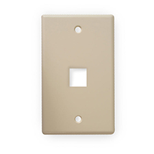 Wirepath™ 1-Port Keystone Wall Plate - Ivory 