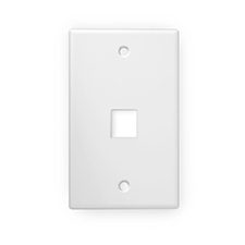 Wirepath™ 1-Port Keystone Wall Plate - White 