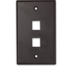 Wirepath™ 2-Port Keystone Wall Plate - Brown 