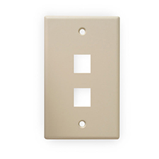 Wirepath™ 2-Port Keystone Wall Plate - Ivory 