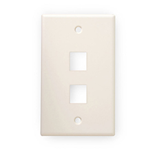 Wirepath™ 2-Port Keystone Wall Plate - Light Almond 