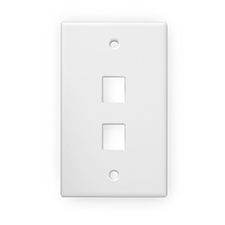 Wirepath™ 2-Port Keystone Wall Plate - White 