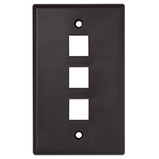 Wirepath™ 3-Port Keystone Wall Plate - Brown 