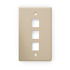 Wirepath™ 3-Port Keystone Wall Plate - Ivory 