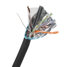 Wirepath™ Cat 6 550MHz Shielded Plenum Wire - 1000 ft. Spool (Black) 