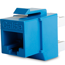 Wirepath™ Cat 5e RJ45 UTP Keystone Insert - 180 Degree (Blue) 