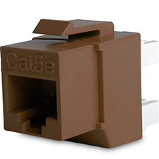 Wirepath™ Cat 5e RJ45 UTP Keystone Insert - 180 Degree (Brown) 