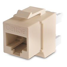 Wirepath™ Cat 5e RJ45 UTP Keystone Insert - 180 Degree (Light Almond) 