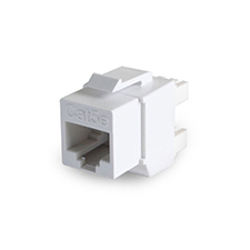 Wirepath™ Cat 5e RJ45 UTP Keystone Insert - 180 Degree (White) 