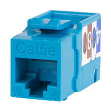 Wirepath™ Cat 5e RJ45 UTP Keystone Insert - 90 Degree (Blue)                                                                  