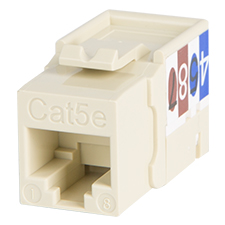 Wirepath™ Cat 5e RJ45 UTP Keystone Insert - 90 Degree (Ivory)                                                                 