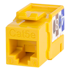 Wirepath™ Cat 5e RJ45 UTP Keystone Insert - 90 Degree (Yellow)                                                                