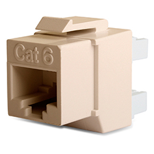 Wirepath™ Cat 6 RJ45 UTP Keystone Insert - 180 Degree (Almond) 