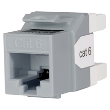 Wirepath™ Cat 6 RJ45 UTP Keystone Insert - 180 Degree (Gray)