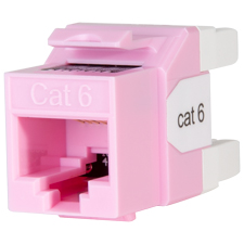 Wirepath™ Cat 6 RJ45 UTP Keystone Insert - 180 Degree (Pink) 