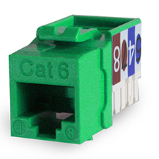 Wirepath™ Cat 6 RJ45 UTP Keystone Insert - 90 Degree (Green) 