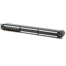 Wirepath™ Rack Mount RJ45 Cat6a Patch Panel | 24 Port 