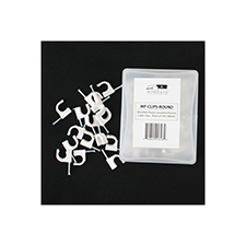 Wirepath™ Plastic Insulated Round Cable Clips - Pack of 100 