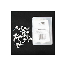 Wirepath™ Plastic Insulated Square Cable Clips - Pack of 100 