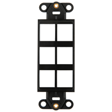 Wirepath™ Decorative Strap 6-Port Decorative Strap - Black 