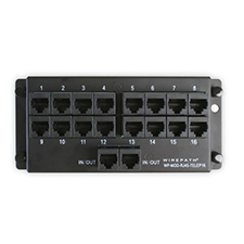 Wirepath™ Telephone Expansion Module with 16-RJ45 Jacks and Loop IN/OUT 