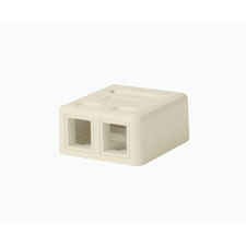 Wirepath™ Surface Mount Box - Light Almond (2 Port) 