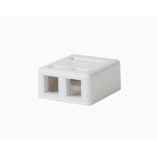 Wirepath™ Surface Mount Box - White (2 Port) 