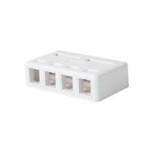 Wirepath™ Surface Mount Box - White (4 Port) 