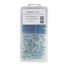 Anchor Combo Kit - 10/12 Blue Anchors and 10x1 Hex Screws (Pack of 100) 